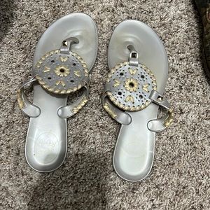 silver sandals